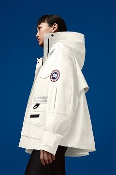 Chamarras Canada Goose Mujer Outlet - Mordaga Chubasquero Blancos FS0285734